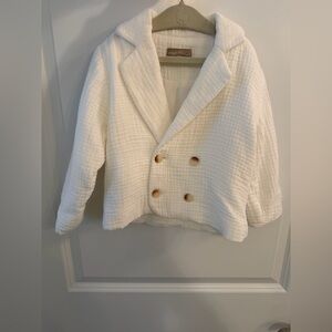 One child white toddler blazer and shorts